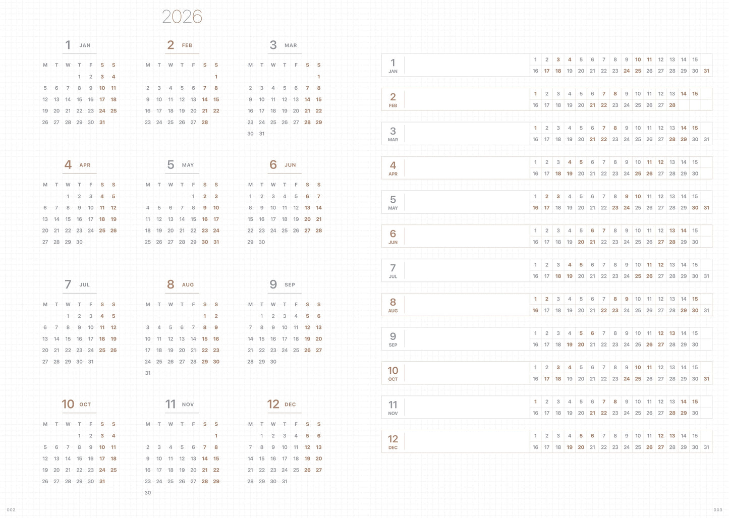 Take A Note 2026 Medium Weeks B6 Planner