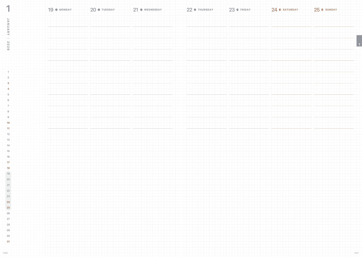 Take A Note 2026 Medium Weeks B6 Planner