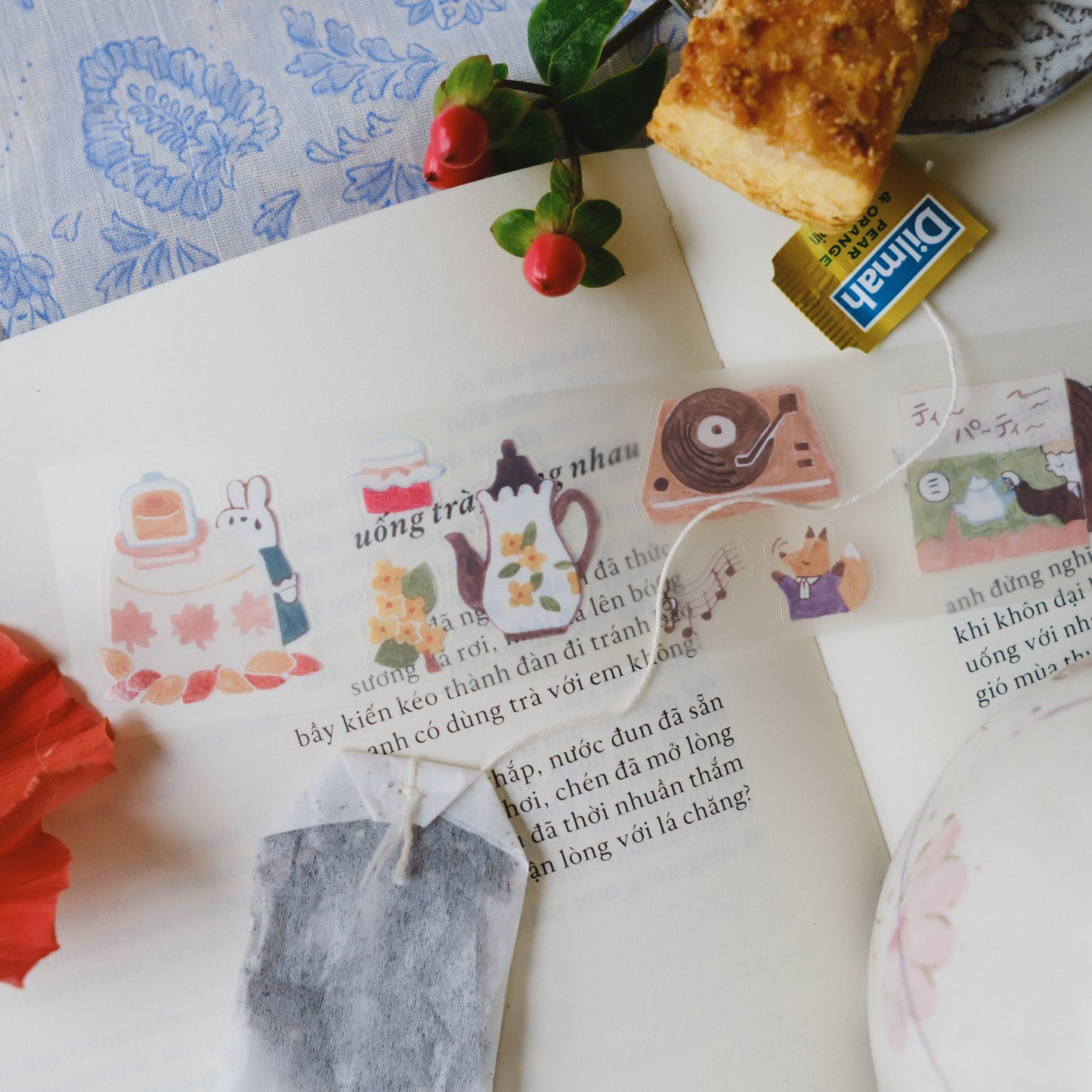 Teayou Kiss-cut PET Tape -  Seasonal Tea Party Vol.2