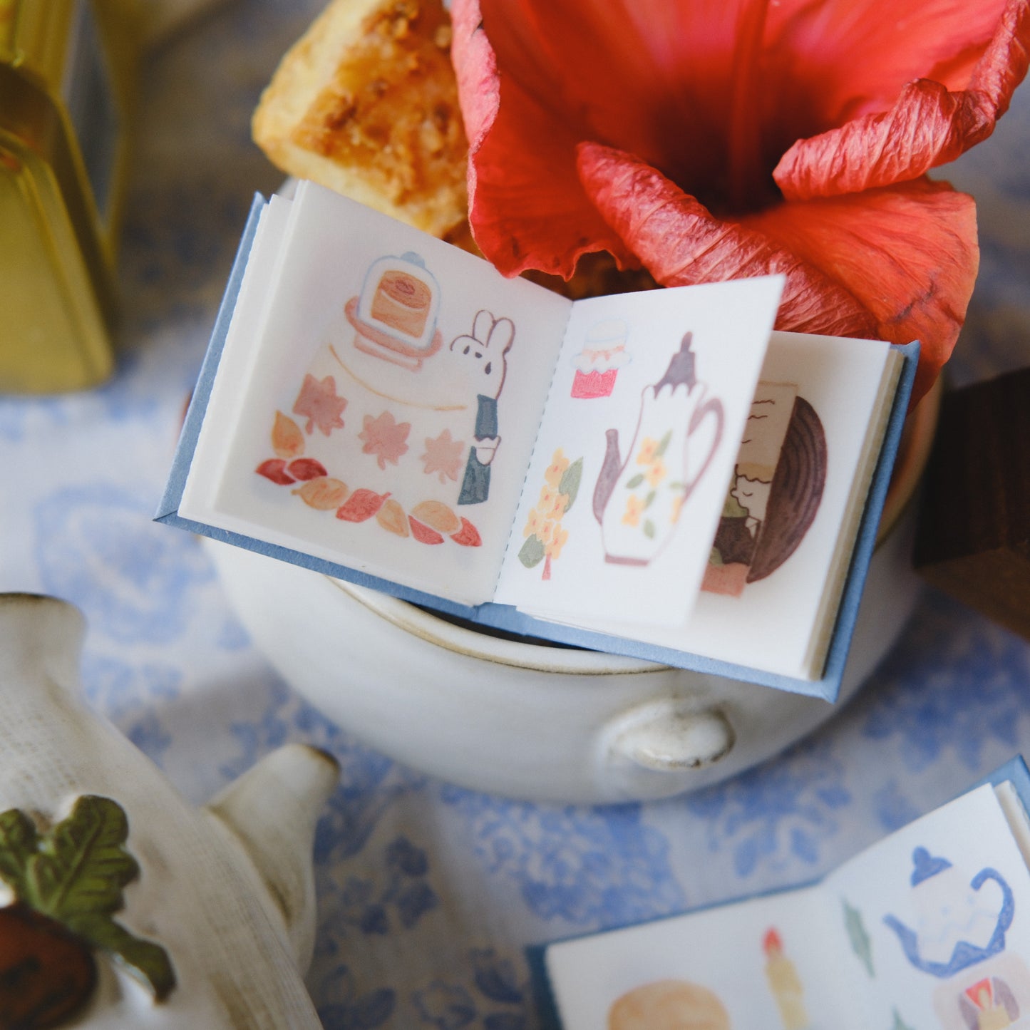 Teayou Kiss-cut Washi Tape Mini Booklet - Seasonal Tea Party Vol.2