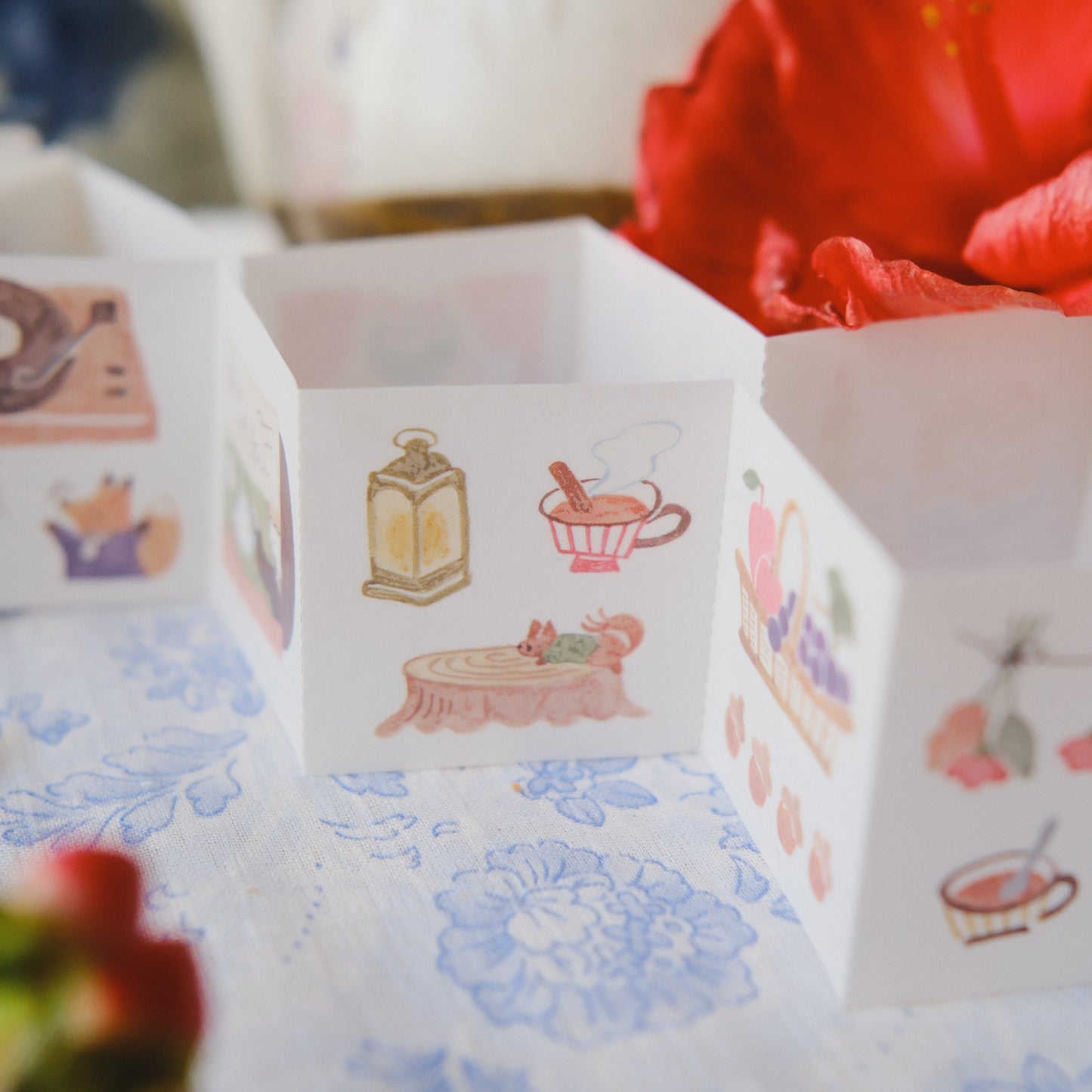 Teayou Kiss-cut Washi Tape Mini Booklet - Seasonal Tea Party Vol.2