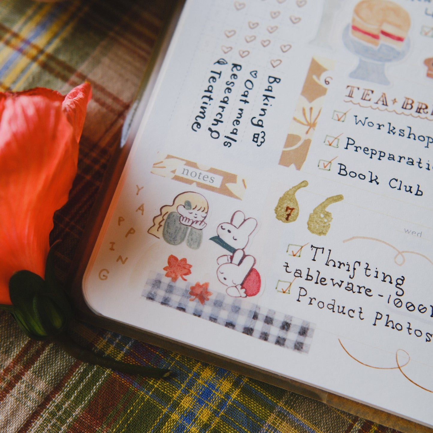 Teayou Kiss-cut Washi Tape Mini Booklet - Seasonal Tea Party Vol.2