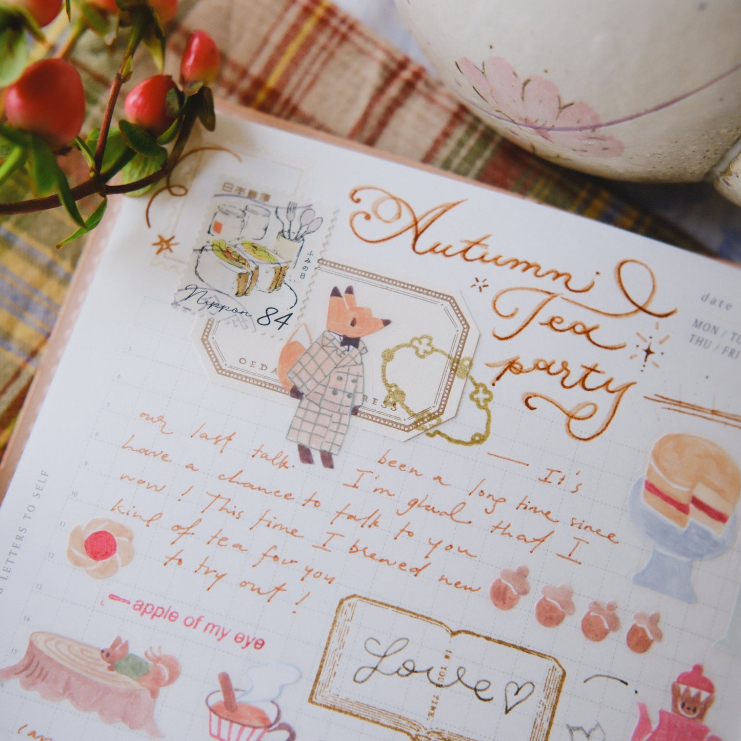 Teayou Kiss-cut PET Tape -  Seasonal Tea Party Vol.2