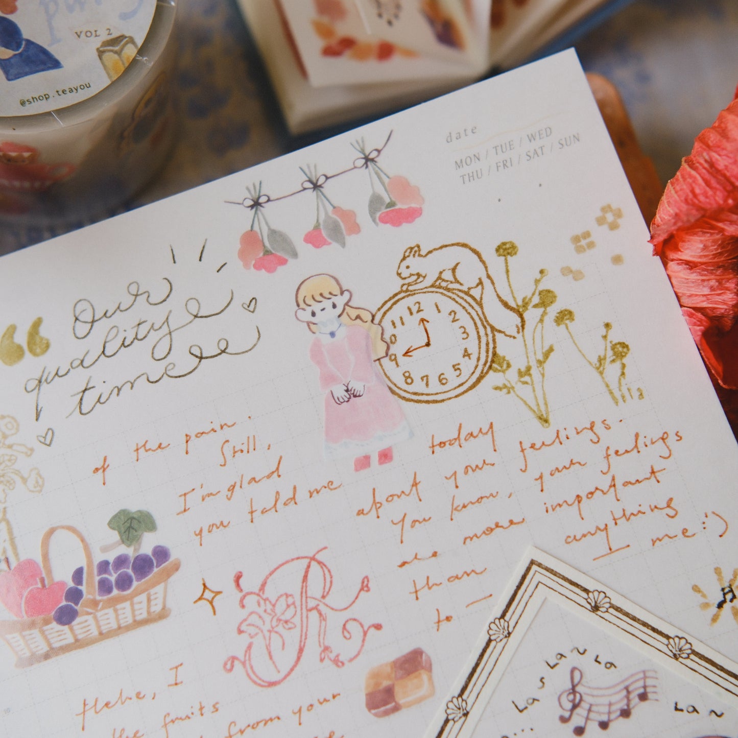Teayou Kiss-cut PET Tape -  Seasonal Tea Party Vol.2
