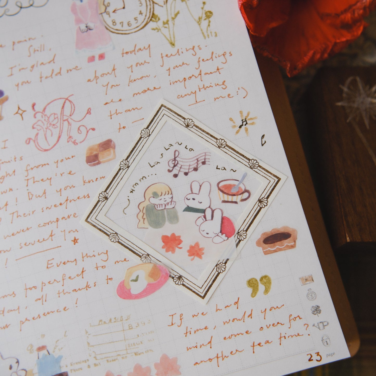 Teayou Kiss-cut PET Tape -  Seasonal Tea Party Vol.2