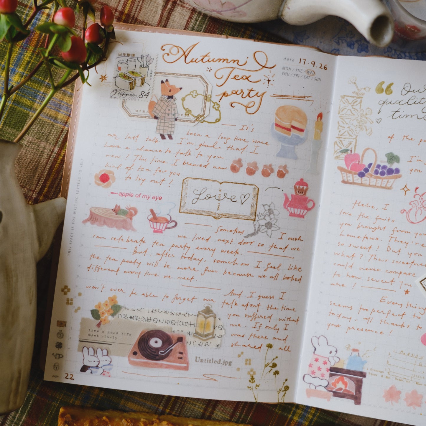 Teayou Kiss-cut PET Tape -  Seasonal Tea Party Vol.2
