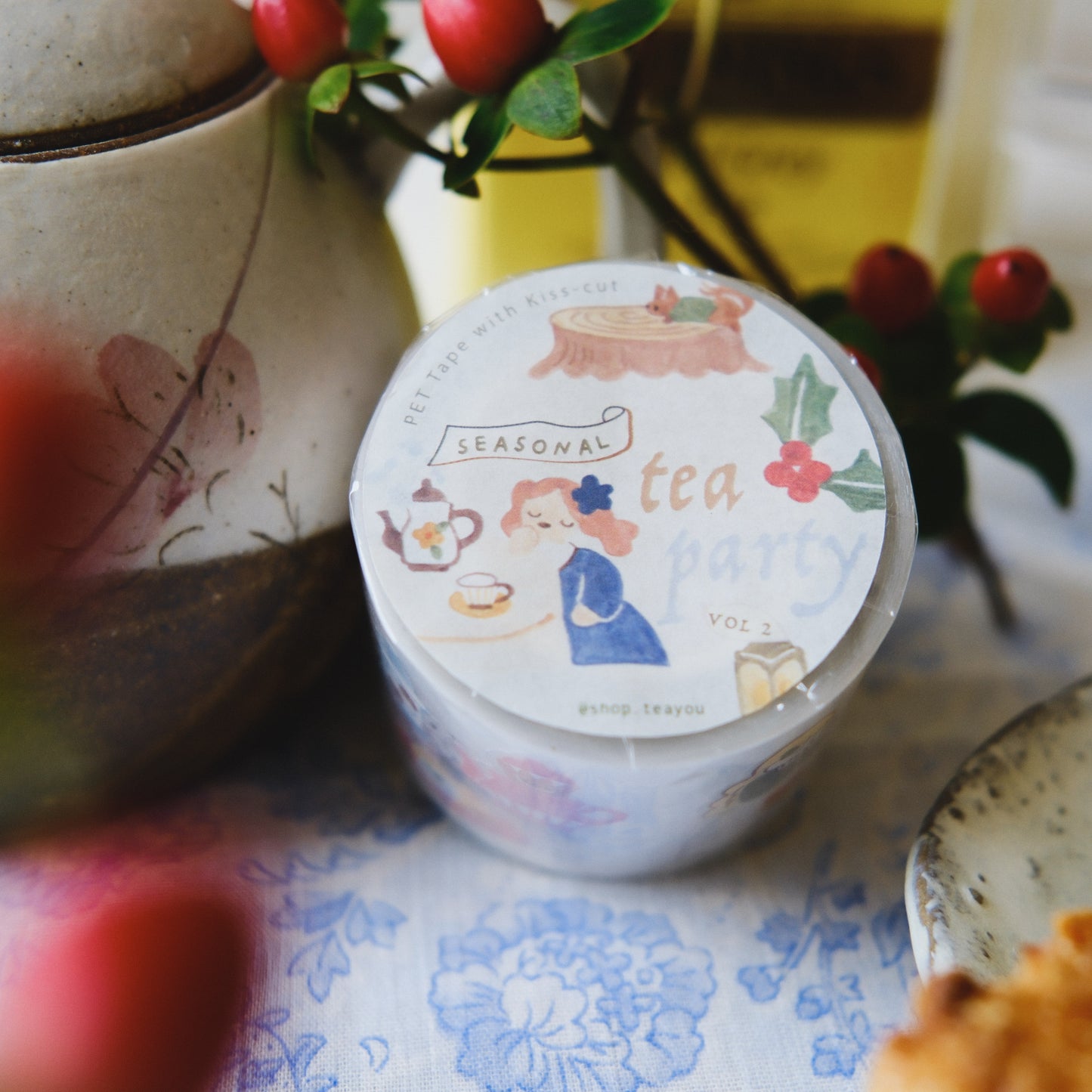 Teayou Kiss-cut PET Tape -  Seasonal Tea Party Vol.2