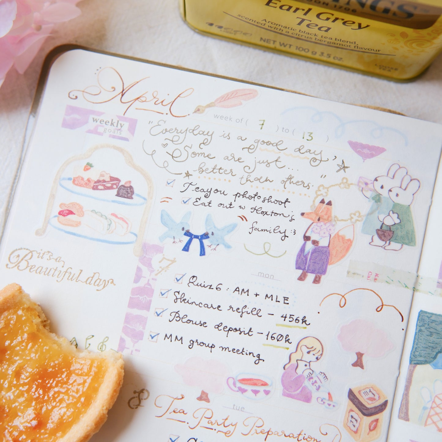 Teayou Kiss-cut PET Tape -  Seasonal Tea Party Vol.1