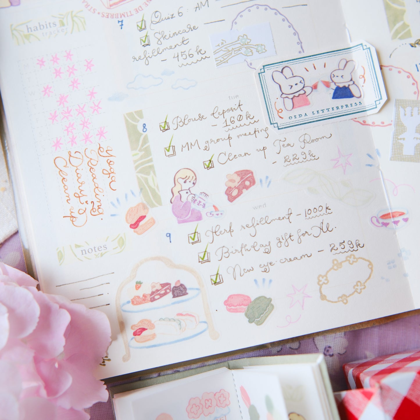 Teayou Kiss-cut Washi Tape Mini Booklet - Seasonal Tea Party Vol.1