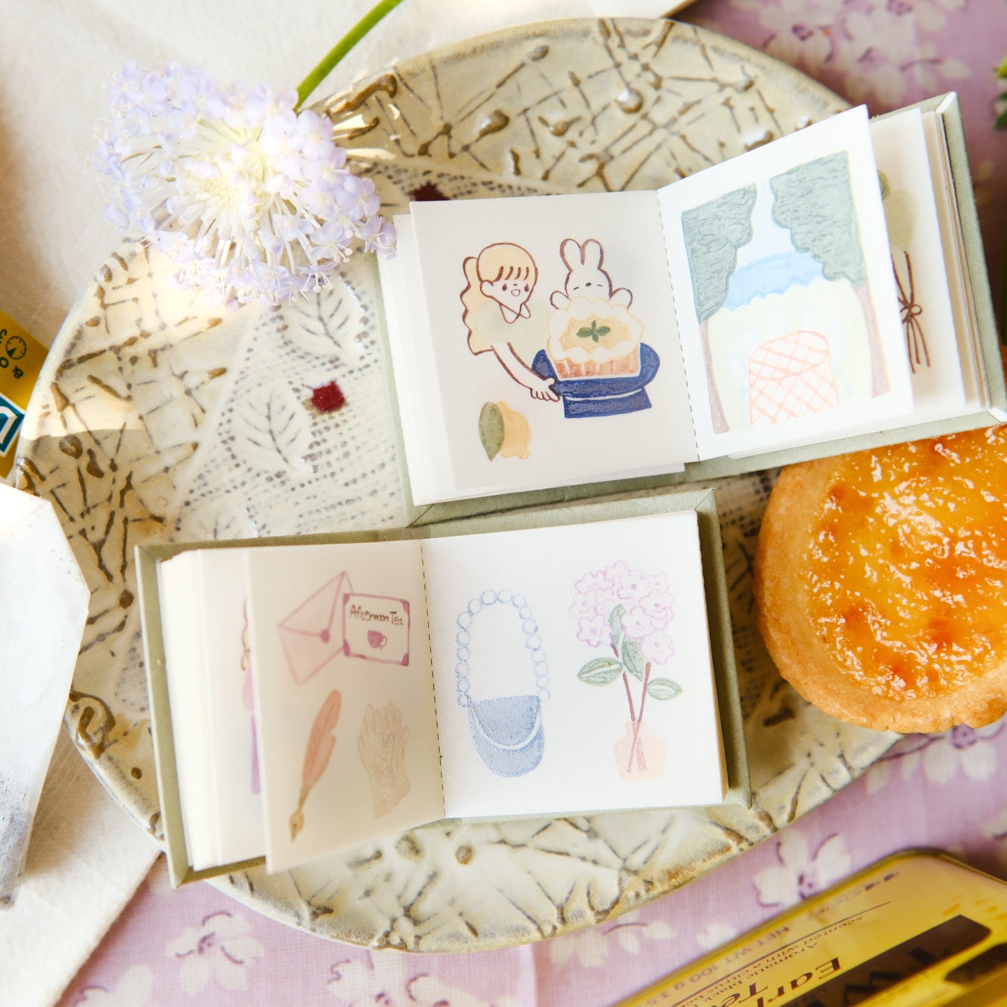 Teayou Kiss-cut Washi Tape Mini Booklet - Seasonal Tea Party Vol.1