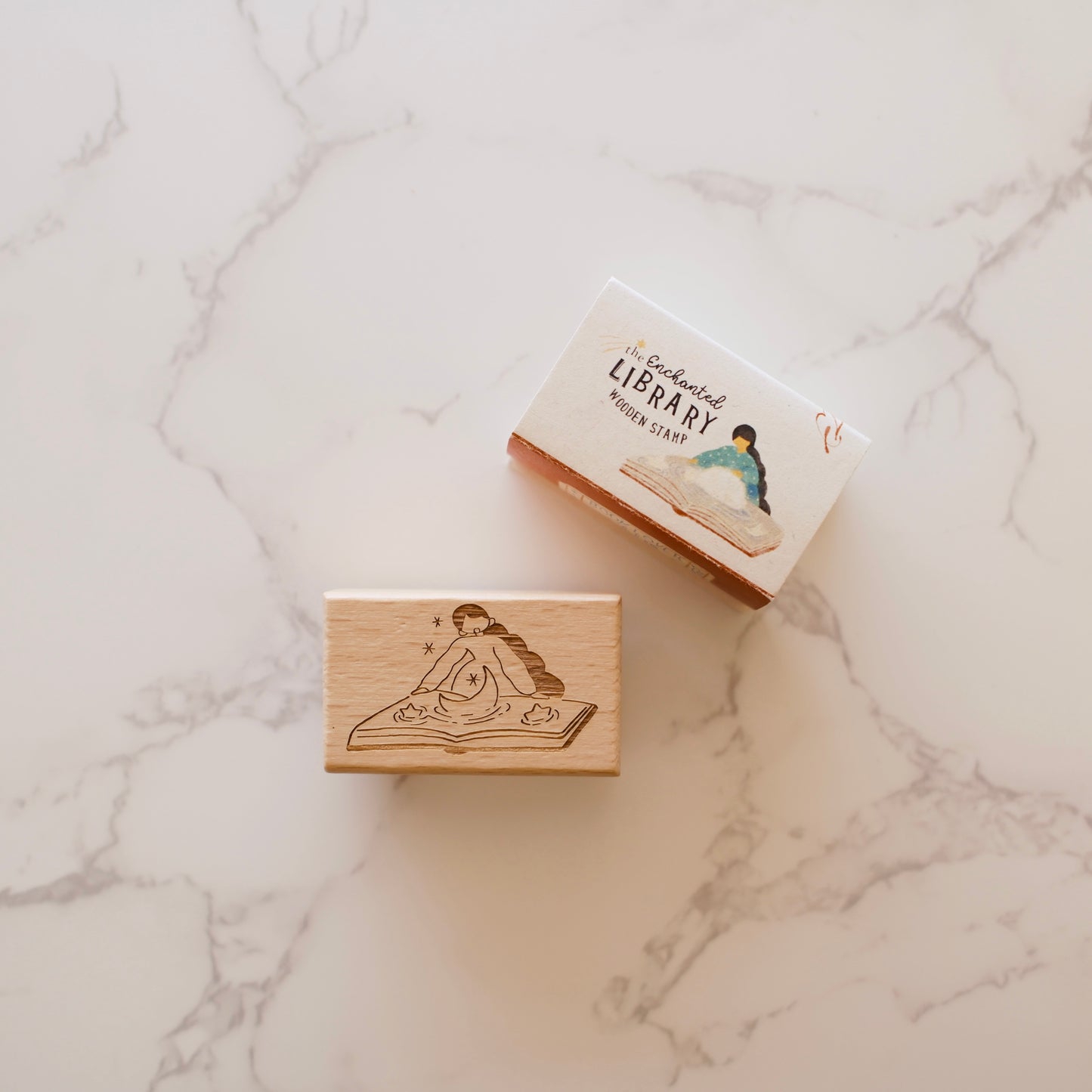 Teayou Rubber Stamp - The Enchanted Library Series - Two Designs