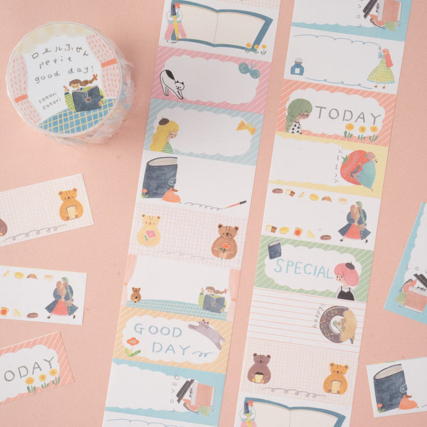 Tegamisha x cotori cotori Sticky Memo Roll petit - good day!