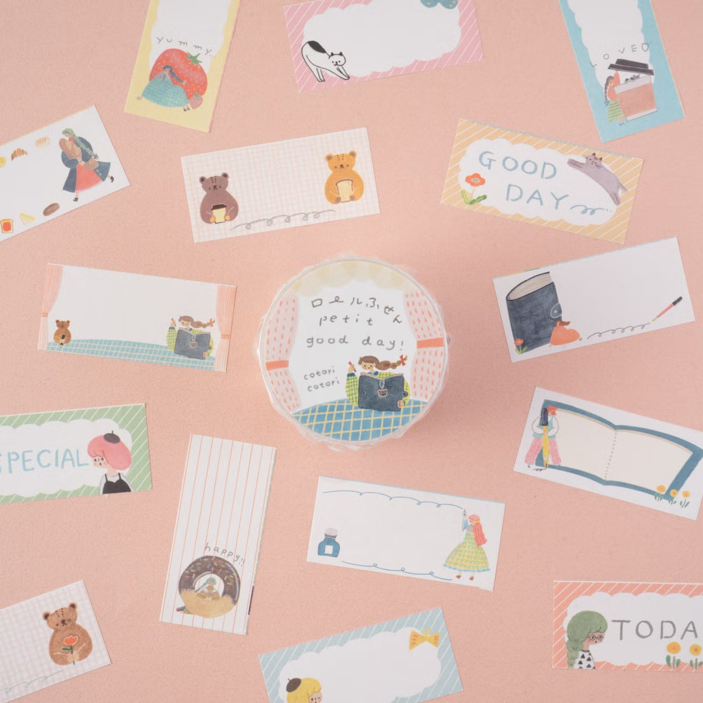 Tegamisha x cotori cotori Sticky Memo Roll petit - good day!