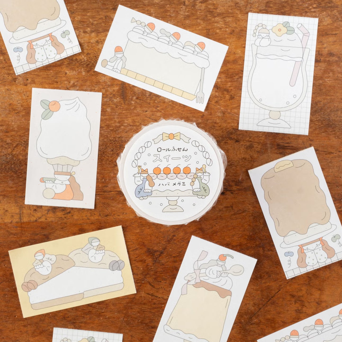 Tegamisha x Haba Megumi Sticky Memo Roll - Sweets