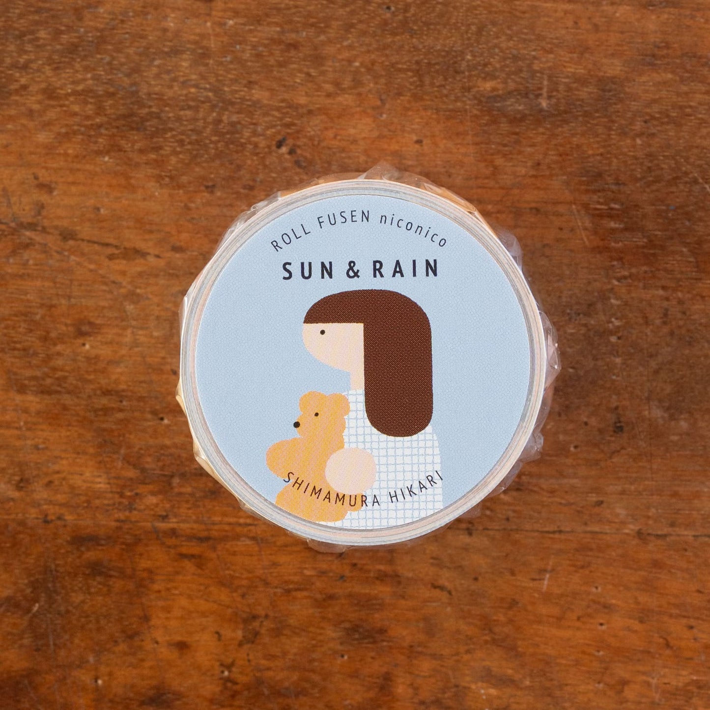 Tegamisha x Shimamura Hikari Small Square Sticky Memo Roll - Sun & Rain