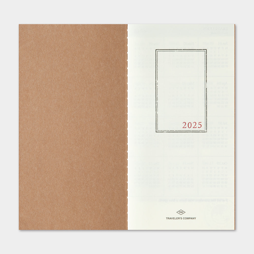 TRAVELER'S Notebook 2025 - Regular Size, Monthly (Pre-Order now, Ships after 10/16)