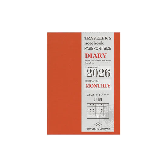 TRAVELER'S Notebook 2026 - Passport Size, Monthly