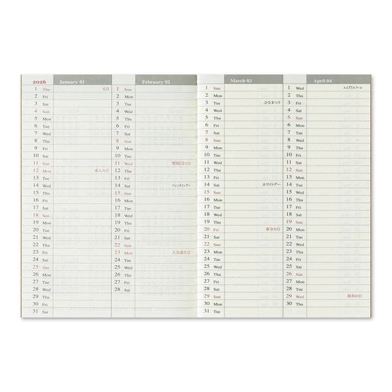 TRAVELER'S Notebook 2026 - Passport Size, Weekly