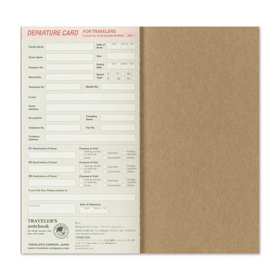 TRAVELER'S Notebook 2026 - Regular Size, Weekly Vertical