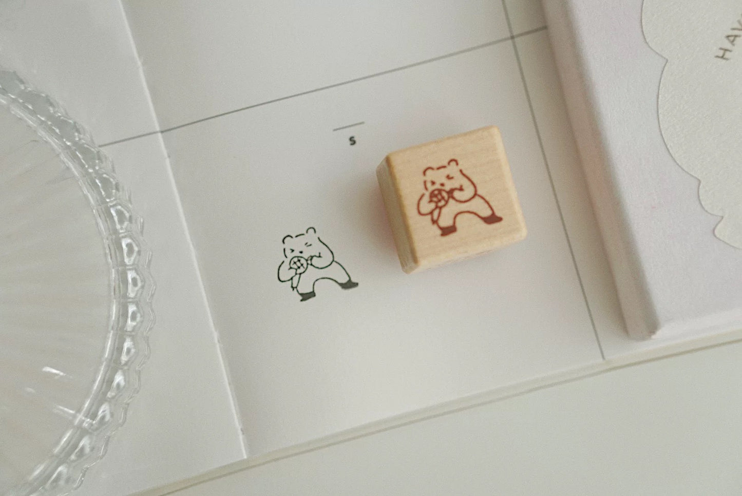 Tomatonasu Mini Bear Rubber Stamp Collection - Sweet Bear