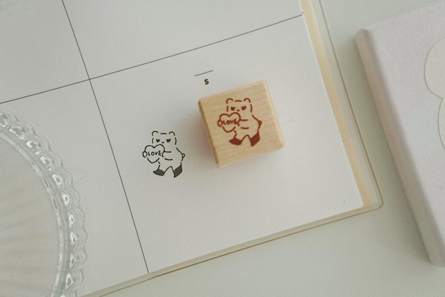 Tomatonasu Mini Bear Rubber Stamp Collection - Sweet Bear