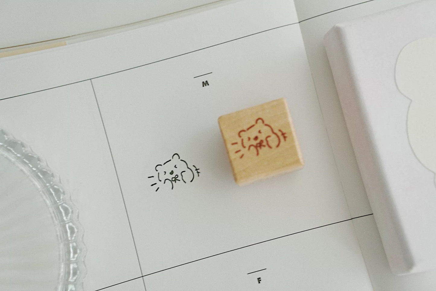 Tomatonasu Mini Bear Rubber Stamp Collection - Sweet Bear