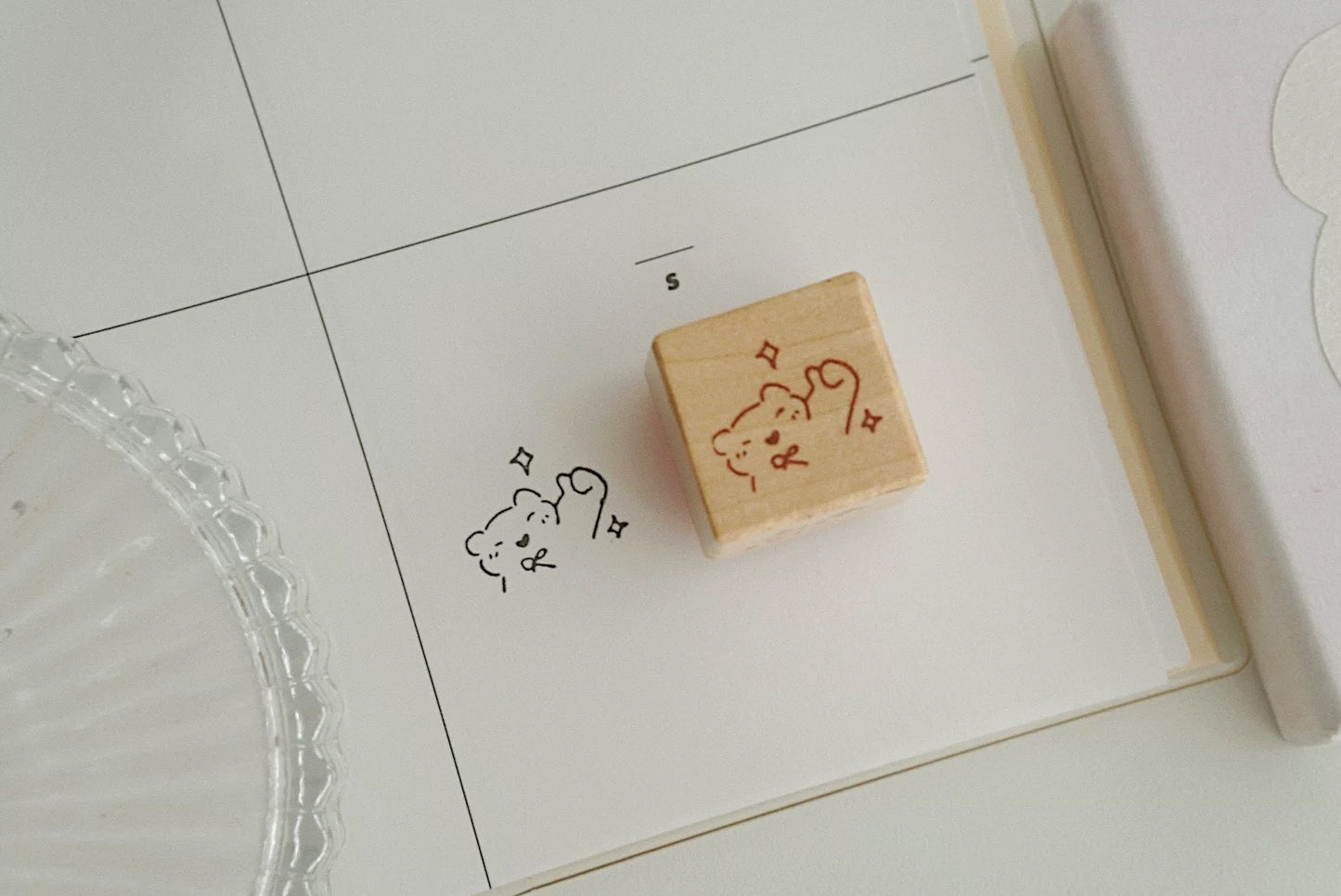 Tomatonasu Mini Bear Rubber Stamp Collection - Sweet Bear