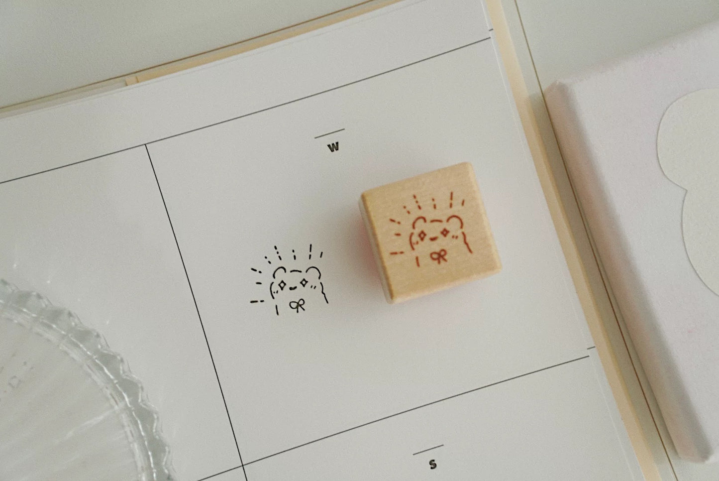 Tomatonasu Mini Bear Rubber Stamp Collection - Sweet Bear