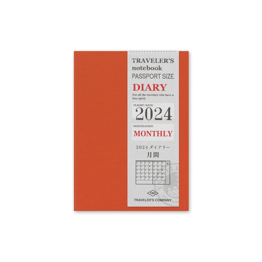 TRAVELER'S Notebook 2024 - Passport Size, Monthly (Pre-Order Only, Ships in October)