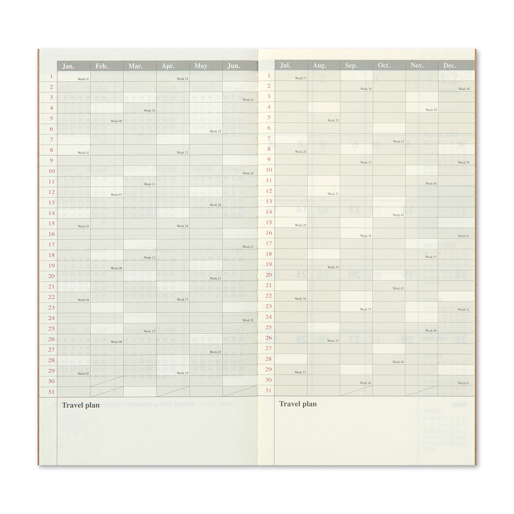 TRAVELER'S Notebook 2024 - Regular Size, Monthly (Pre-Order Only, Ships in October)