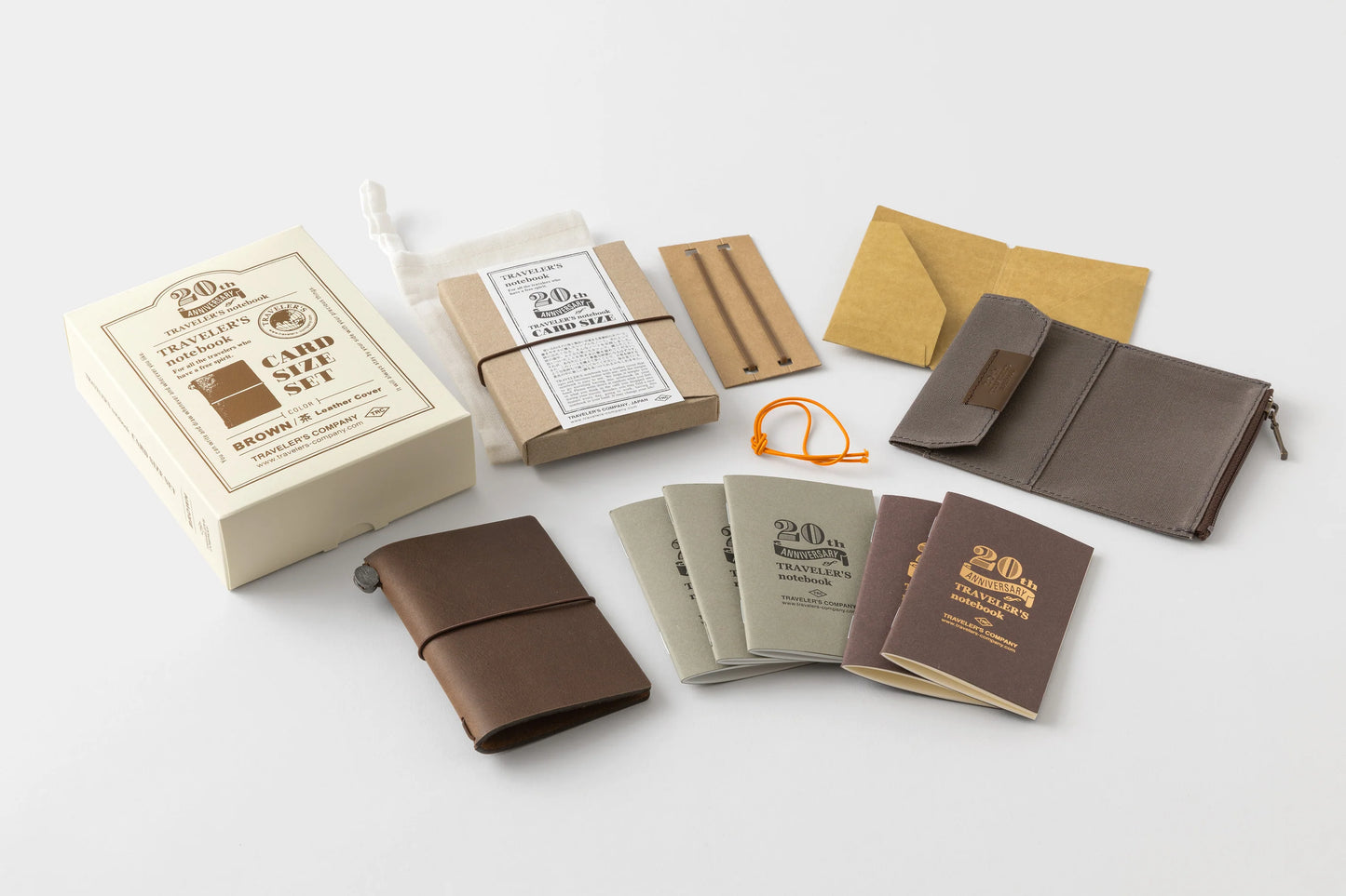 TRAVELER‘S Notebook - Card Size - 20th Anniversary Set - Brown