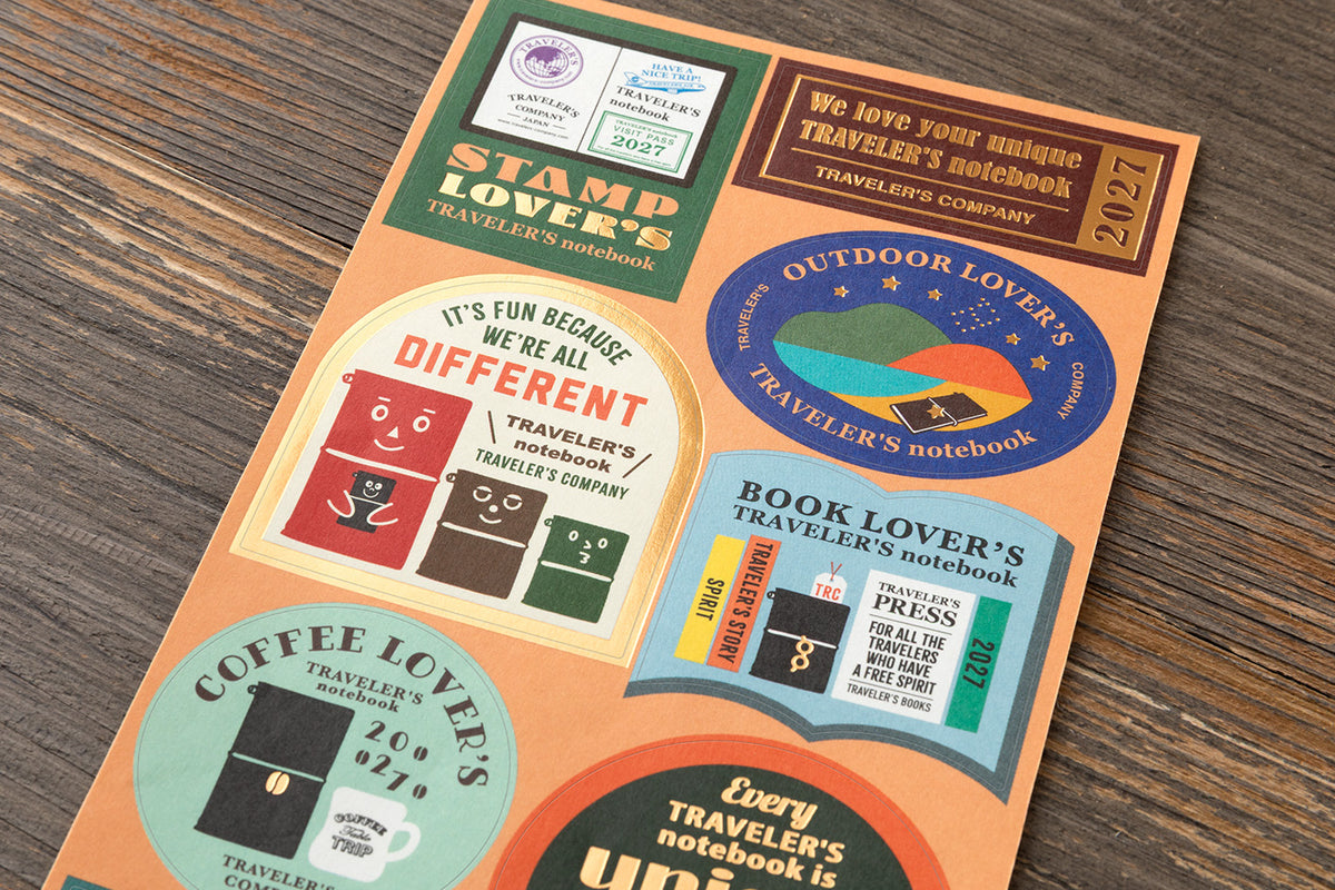 TRAVELER'S Notebook - Customized Sticker Set, 2027 Limited Edition (Pre-order Now, Shipping Starts After 10/19)