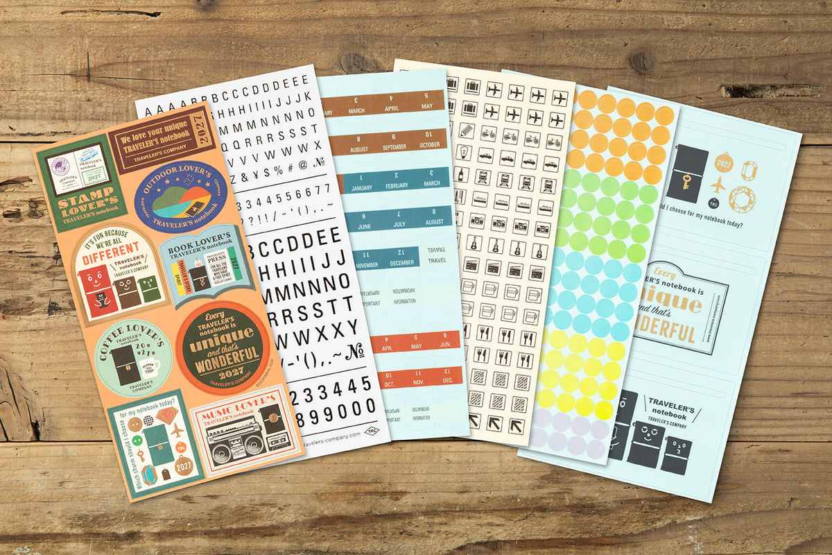 TRAVELER'S Notebook - Customized Sticker Set, 2027 Limited Edition (Pre-order Now, Shipping Starts After 10/19)