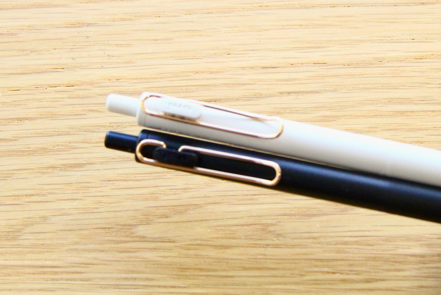 Uni-ball One Gel Pen - Black Ink - Rose Gold Clip, Limited Edition