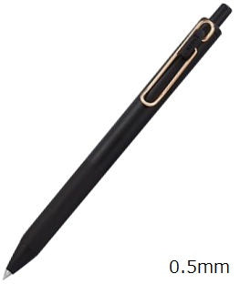 Uni-ball One Gel Pen - Black Ink - Rose Gold Clip, Limited Edition