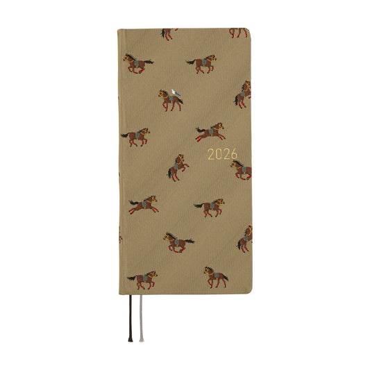 Hobonichi Weeks 2026 - Bow & Tie: Galloping Horses
