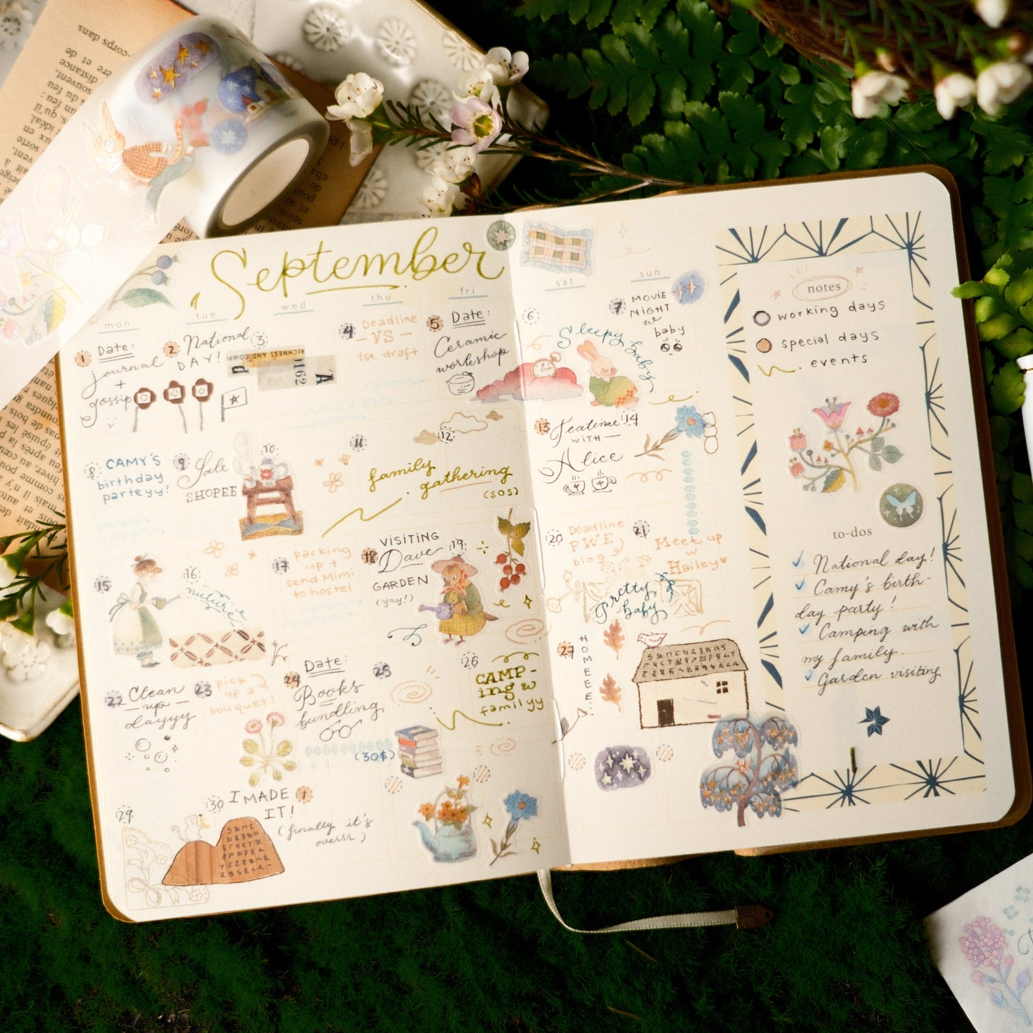 Teayou Kiss-cut PET Tape - The Wandering Garden
