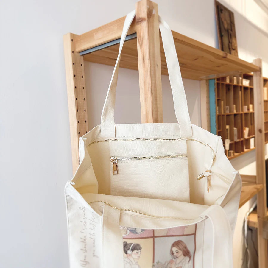 Journal Pages x Windry R. Slow Living Tote Bag - Design A