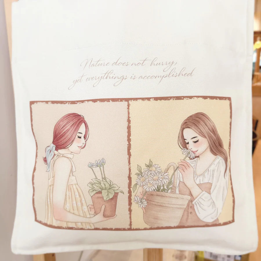 Journal Pages x Windry R. Slow Living Tote Bag - Design B (Two-way)