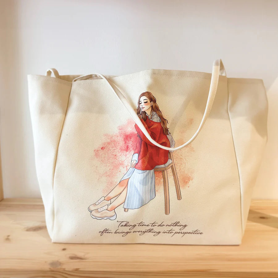 Journal Pages x Windry R. Slow Living Tote Bag - Design C
