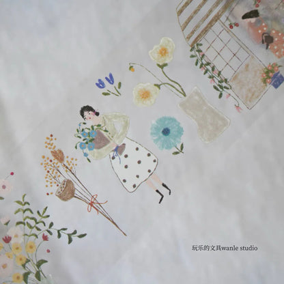 Wongyuanle About Flowers Washi/PET Tape