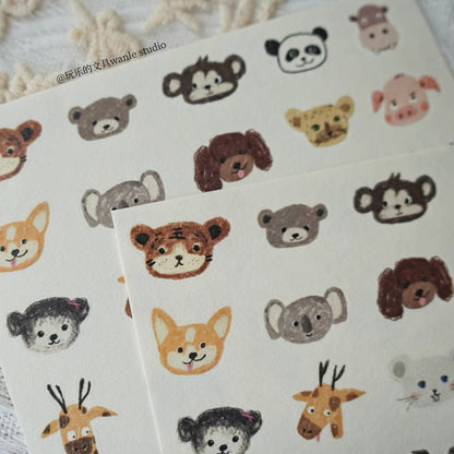 Wongyuanle Die-cut Sticker Set - Vol.5 Cute Collection - 3 designs