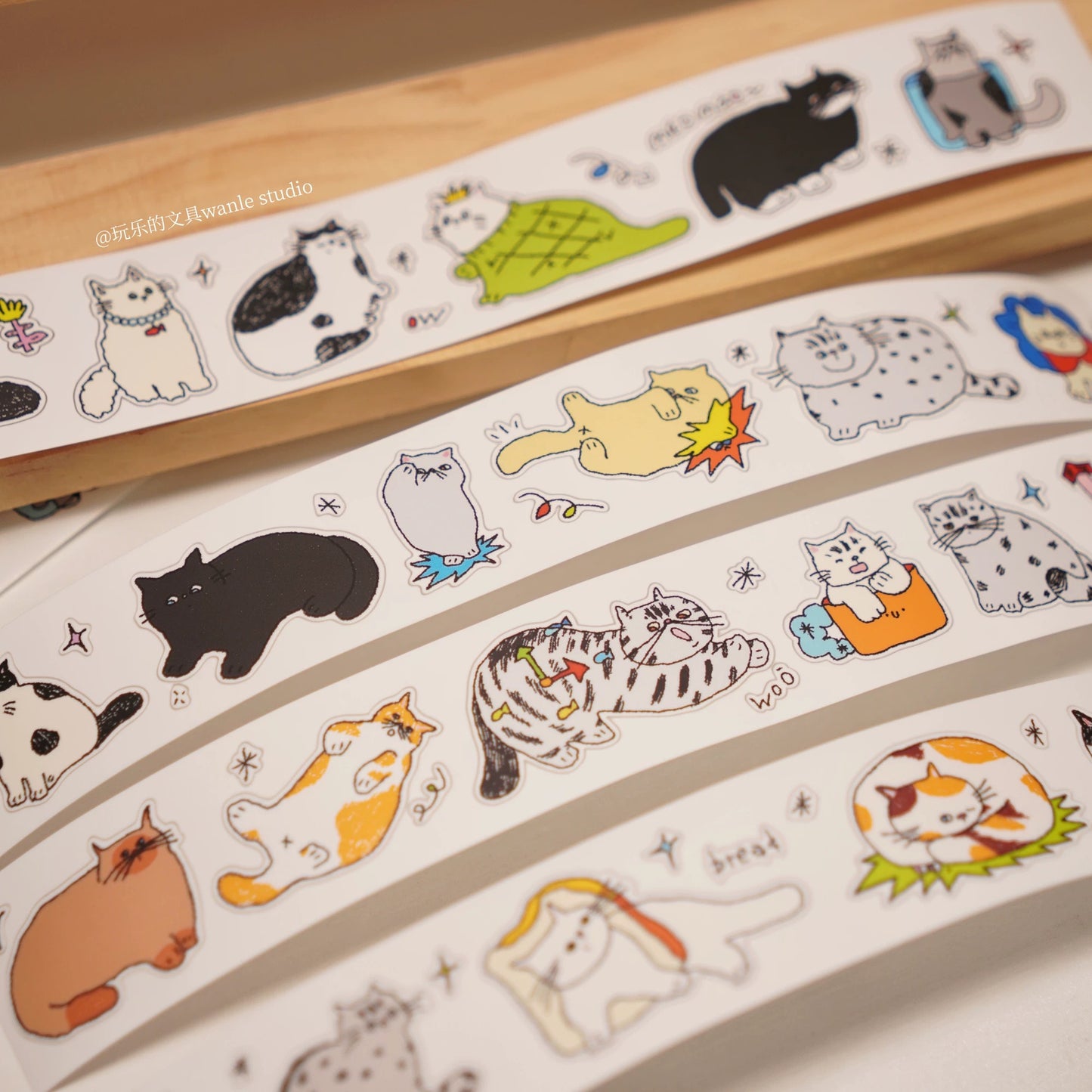 Wongyuanle Our Cat Kiss-cut Washi Tape