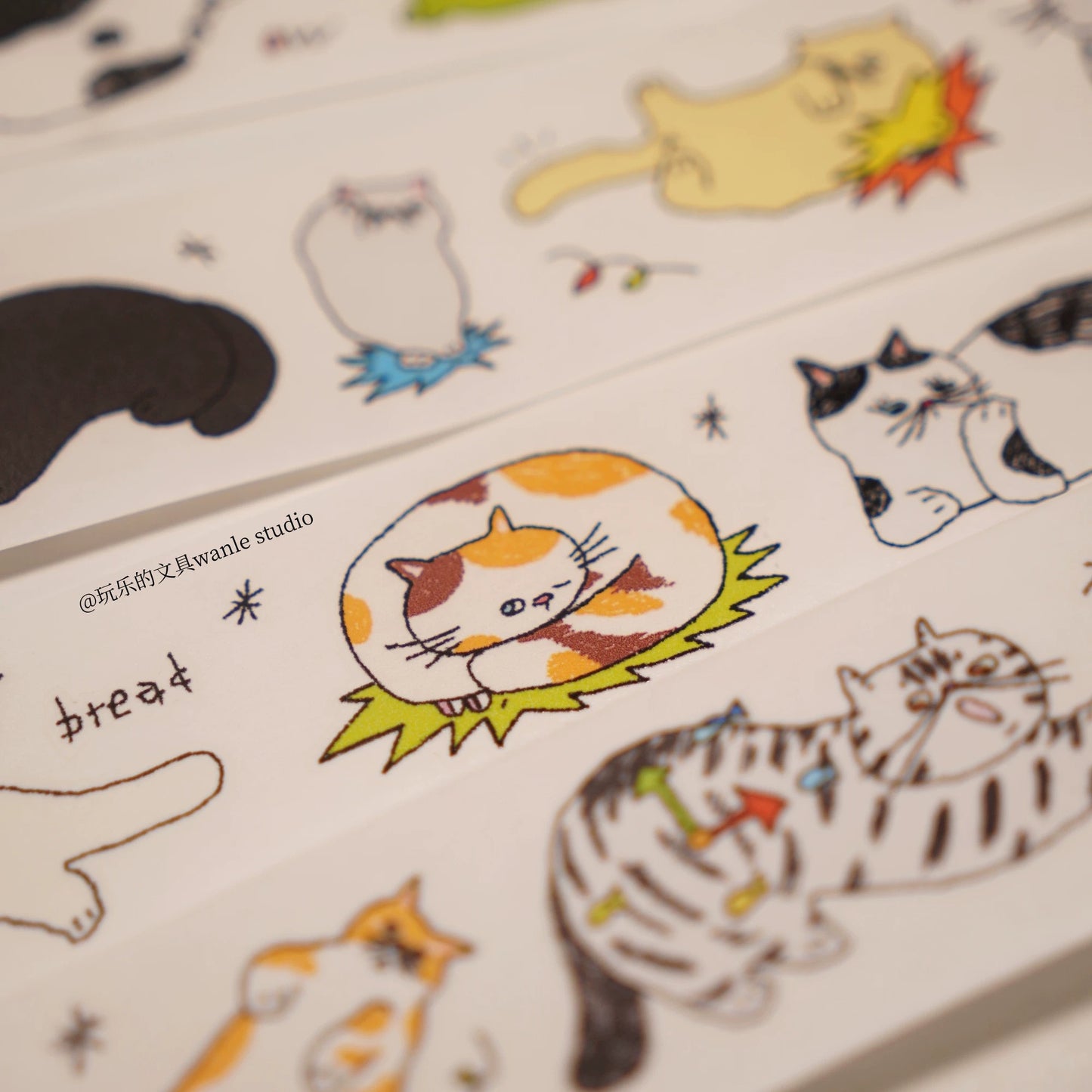 Wongyuanle Our Cat Kiss-cut Washi Tape