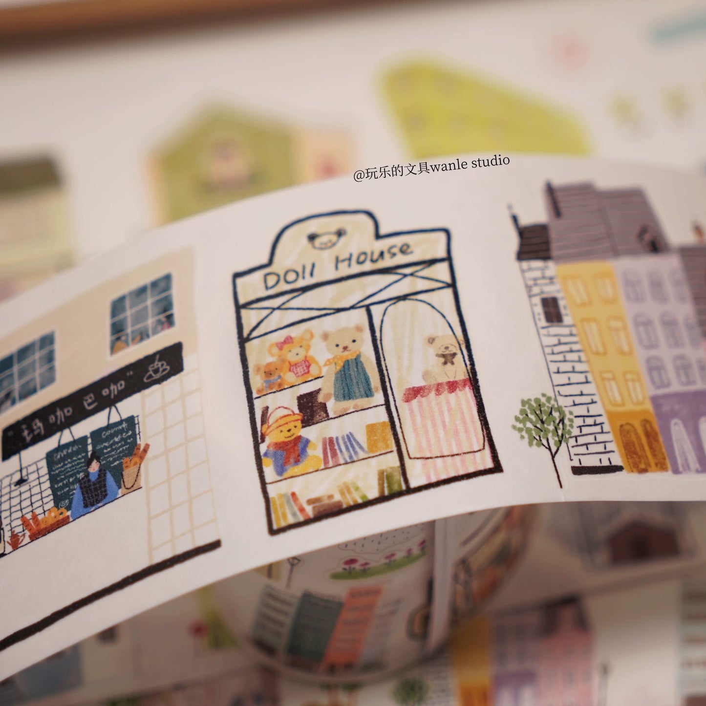 Wongyuanle Some Houses Kiss-cut Washi Tape (New Edition)