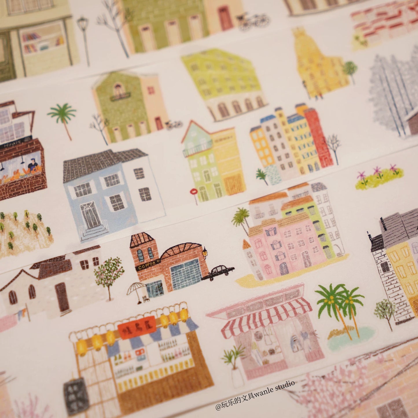 Wongyuanle Some Houses Kiss-cut Washi Tape (New Edition)