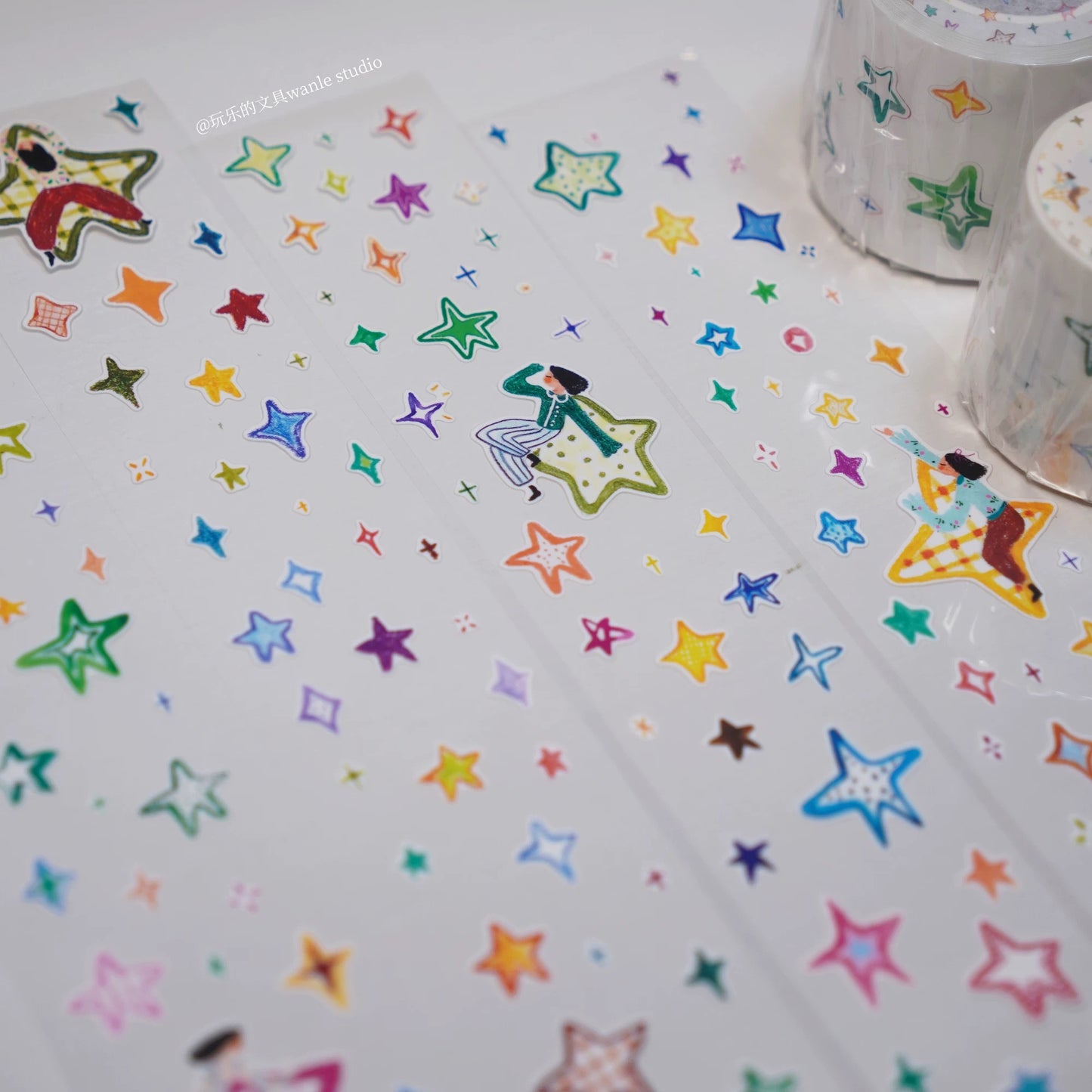 Wongyuanle Many Stars Kiss-cut Washi Tape