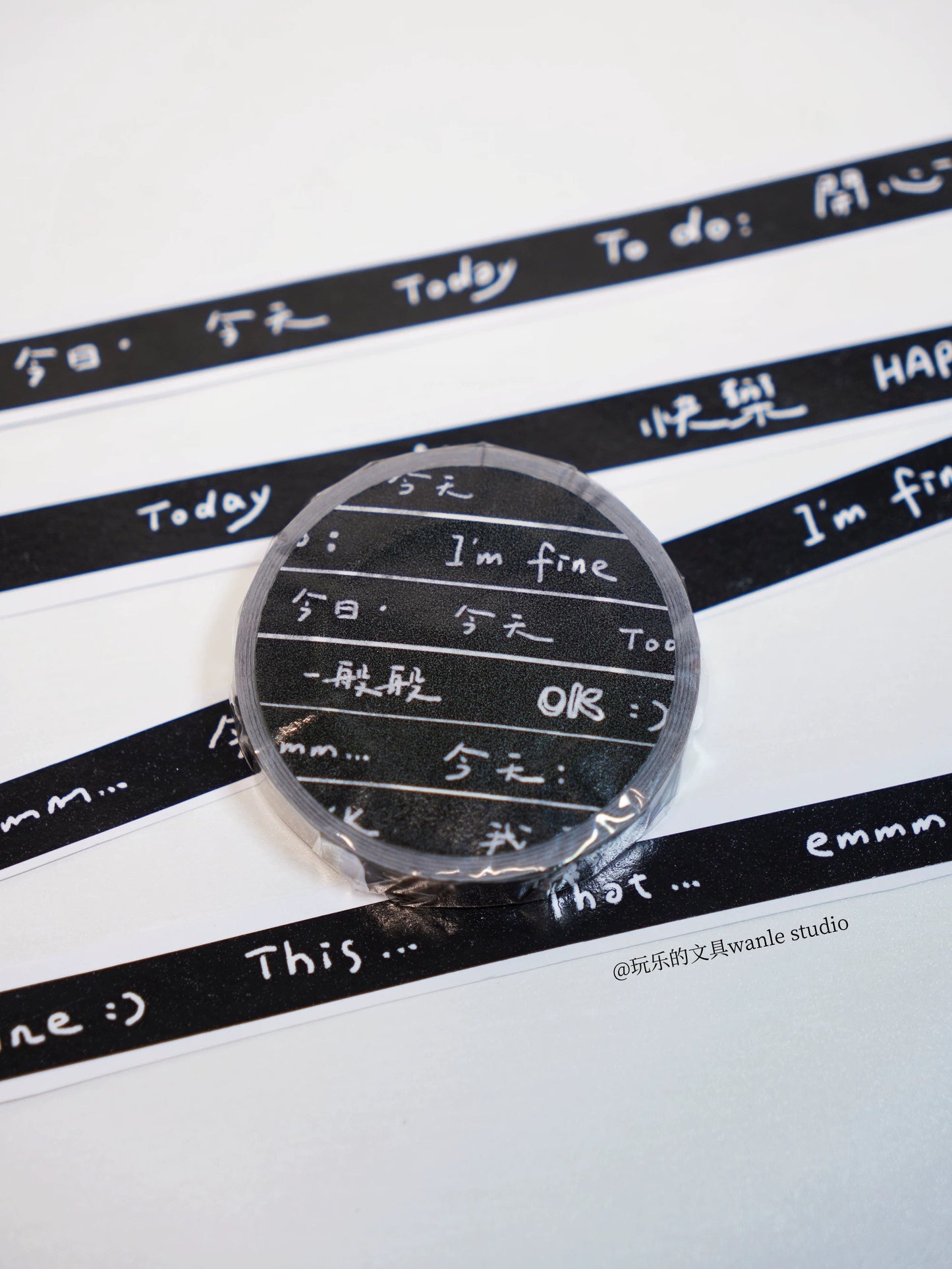 Wongyuanle Today's Phrases Slim Washi Tape