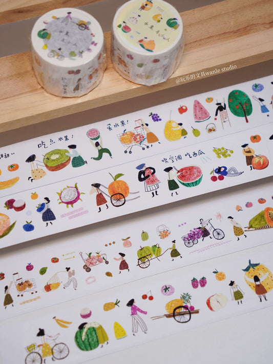 Wongyuanle Fruits and Ladies Washi Tape