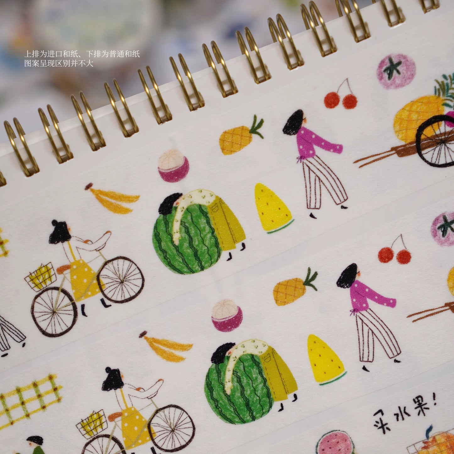 Wongyuanle Fruits and Ladies Washi Tape